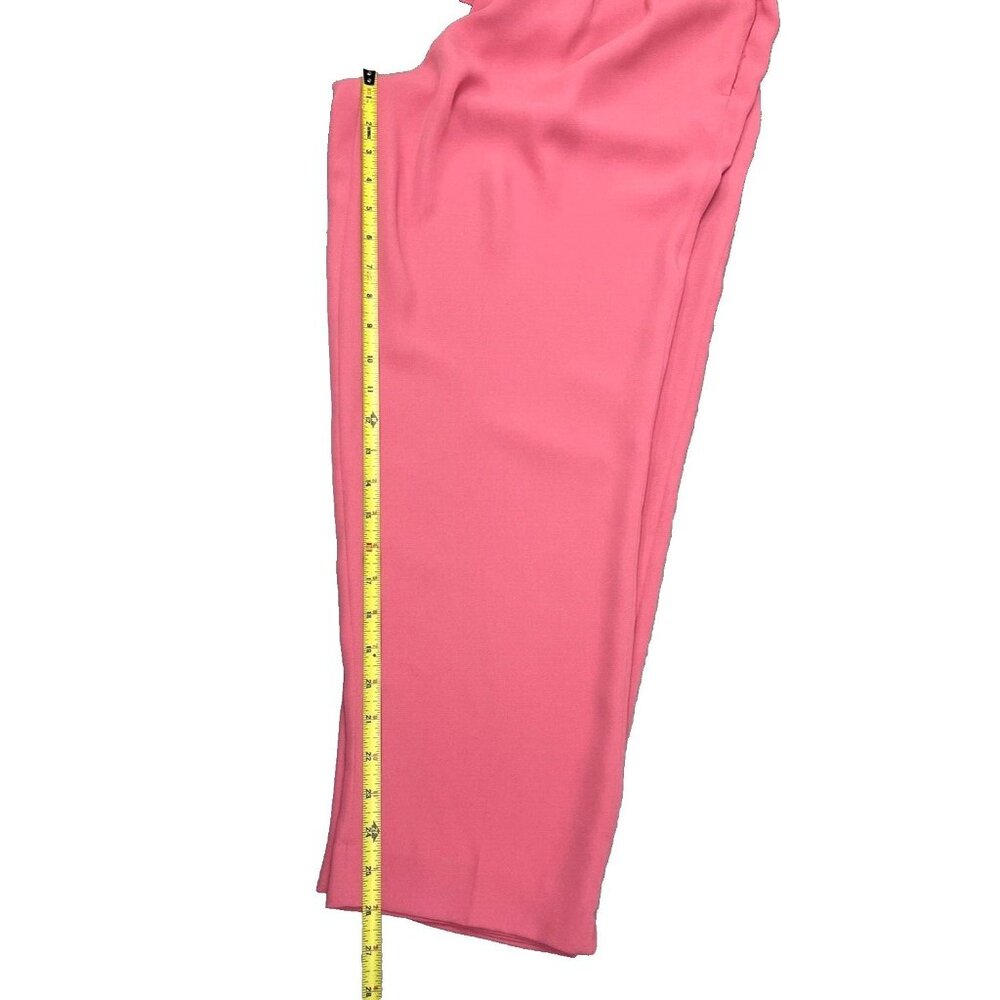 Boden Melina Pink Poppy Paperbag Pants Belted High Rise Straight Leg Size 10R - Picture 5 of 15